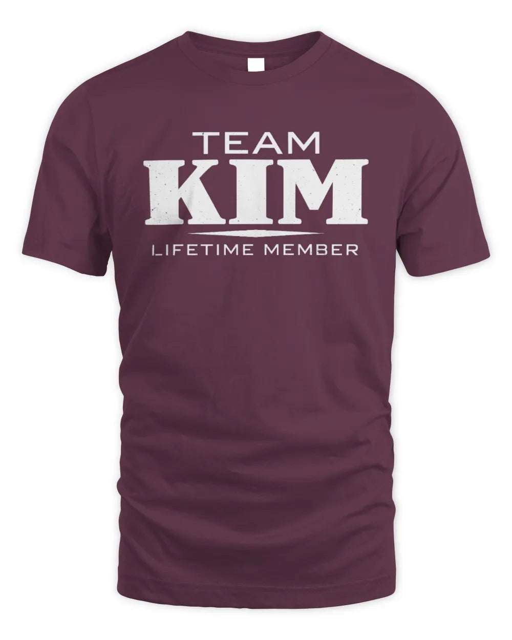 KIM BL62-K4-128 - Personalized “Team NAME Lifetime Member” - Unisex Standard T-Shirt - Maroon