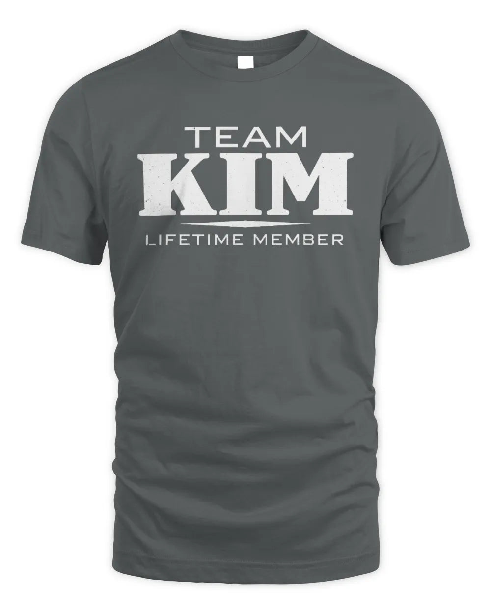KIM BL62-K4-128 - Personalized “Team NAME Lifetime Member” - Unisex Standard T-Shirt - Charcoal