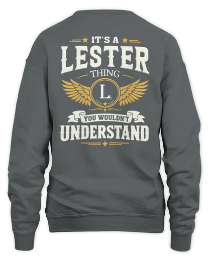 LESTER KT06-M008 It’s a [NAME] Thing – You Wouldn’t Understand | Personalized Vintage T-Shirt - Unisex Sweatshirt - Charcoal