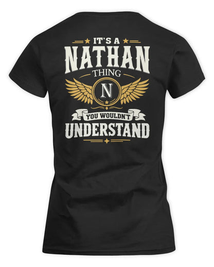 NATHAN KT06-M008 It’s a [NAME] Thing – You Wouldn’t Understand | Personalized Vintage T-Shirt - Women's Standard T-Shirt - Black