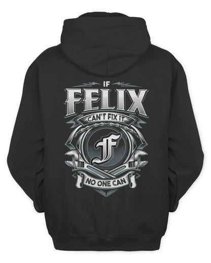 FELIX AP81-K4-626 - Personalized Ahmed Quote Apparel “If Ahmed Can't Fix It, No One Can” - Unisex Hoodie - Black