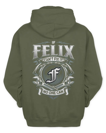FELIX AP81-K4-626 - Personalized Ahmed Quote Apparel “If Ahmed Can't Fix It, No One Can” - Unisex Hoodie - Military Green