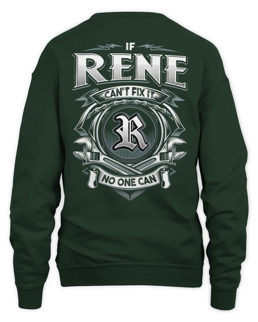 RENE AP81-K4-626 - Personalized Ahmed Quote Apparel “If Ahmed Can't Fix It, No One Can” - Unisex Sweatshirt - Forest Green