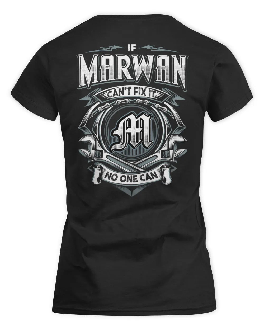 MARWAN AP81-K4-626 - Personalized Ahmed Quote Apparel “If Ahmed Can't Fix It, No One Can” - Women's Standard T-Shirt - Black