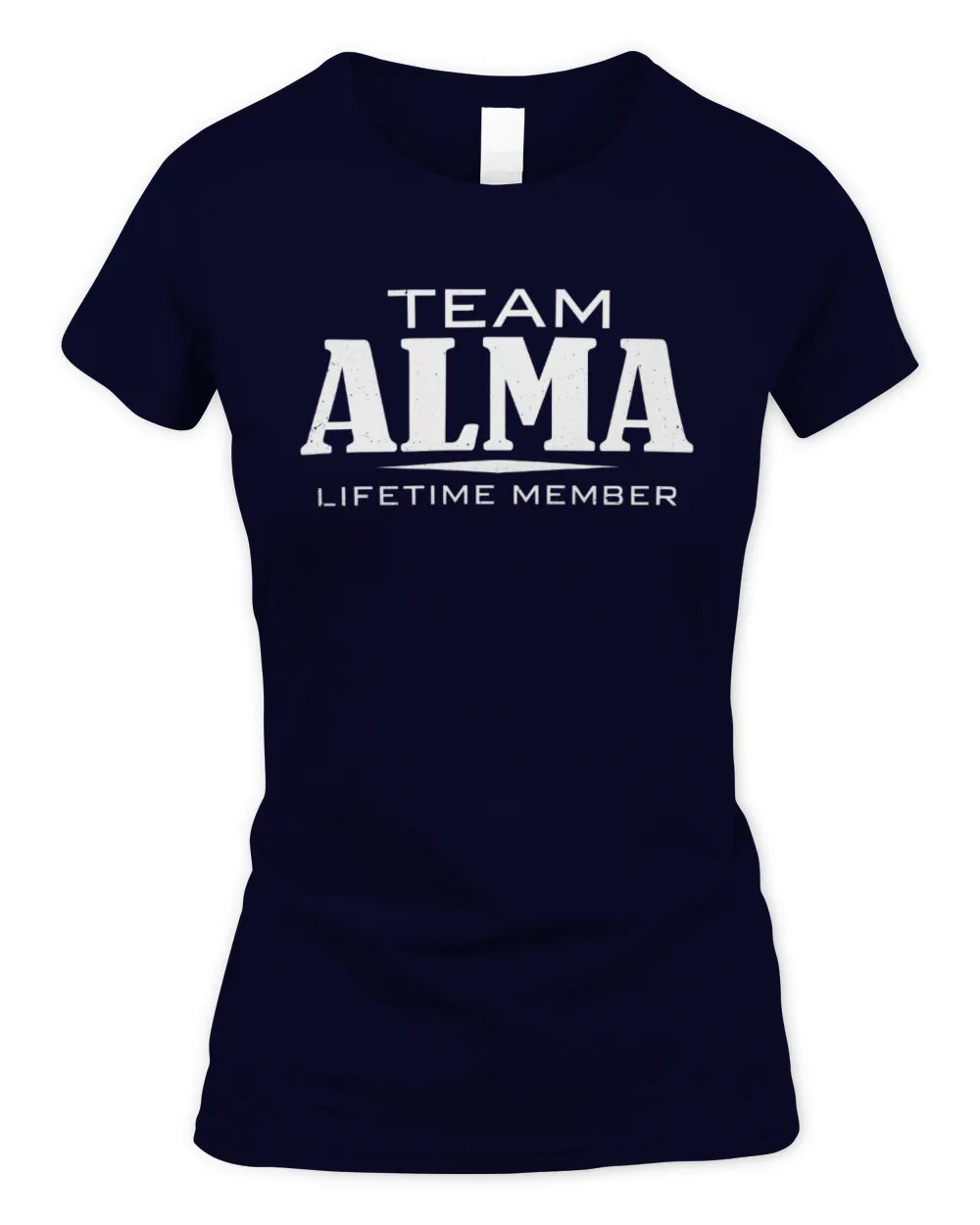 ALMA BL62-K4-128 - Personalized “Team NAME Lifetime Member” - Women's Standard T-Shirt - Navy