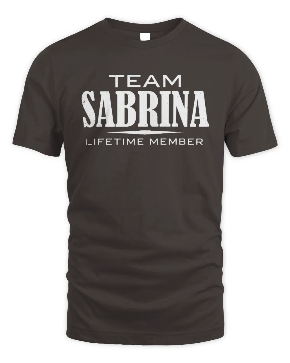 SABRINA BL62-K4-128 - Personalized “Team NAME Lifetime Member” - Unisex Standard T-Shirt - Dark Chocolate