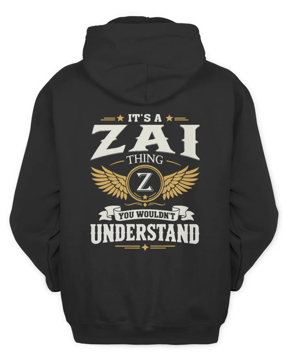ZAI KT06-M008 It’s a [NAME] Thing – You Wouldn’t Understand | Personalized Vintage T-Shirt - Unisex Hoodie - Black