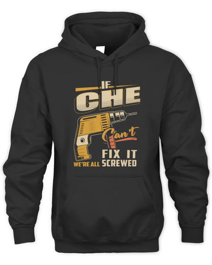 CHE TP22-K4-228 - Personalized Handyman T-Shirt “If AARON Can’t Fix It, We’re All Screwed” - Unisex Hoodie - Black