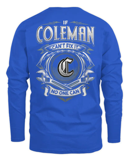 COLEMAN AP81-K4-626 - Personalized Ahmed Quote Apparel “If Ahmed Can't Fix It, No One Can” - Men's Long Sleeved T-Shirt - Royal