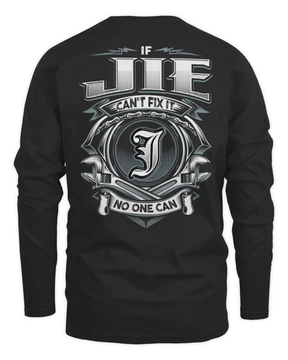 JIE AP81-K4-626 - Personalized Ahmed Quote Apparel “If Ahmed Can't Fix It, No One Can” - Men's Long Sleeved T-Shirt - Black