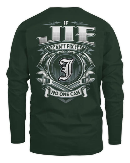 JIE AP81-K4-626 - Personalized Ahmed Quote Apparel “If Ahmed Can't Fix It, No One Can” - Men's Long Sleeved T-Shirt - Forest Green