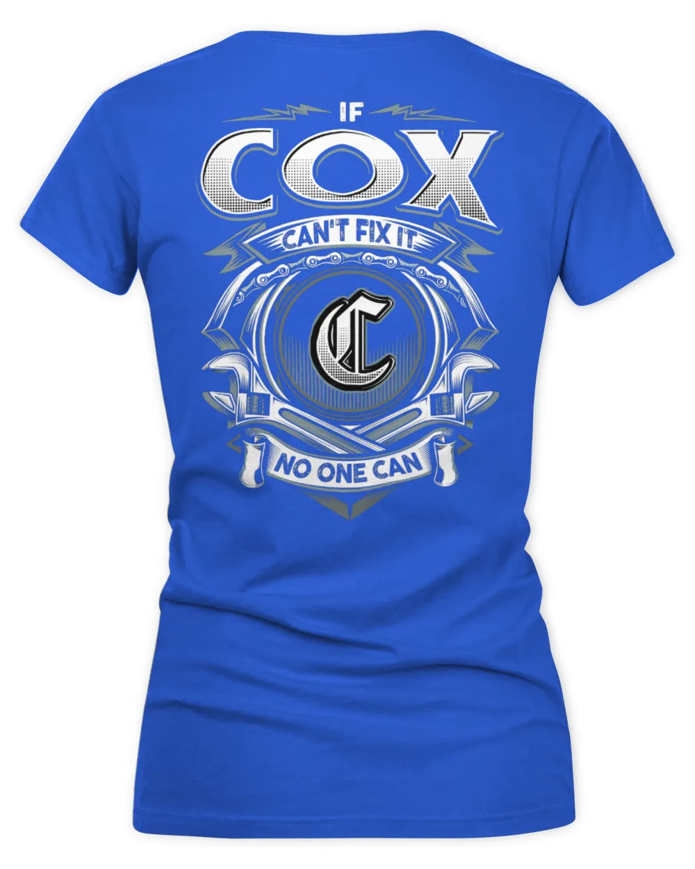 COX AP81-K4-626 - Personalized Ahmed Quote Apparel “If Ahmed Can't Fix It, No One Can” - Women's V-Neck T-Shirt - Royal