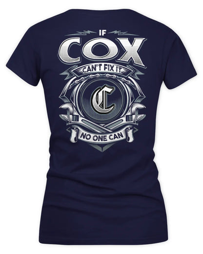 COX AP81-K4-626 - Personalized Ahmed Quote Apparel “If Ahmed Can't Fix It, No One Can” - Women's V-Neck T-Shirt - Navy