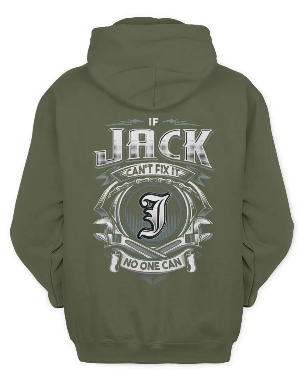 JACK AP81-K4-626 - Personalized Ahmed Quote Apparel “If Ahmed Can't Fix It, No One Can” - Unisex Hoodie - Military Green