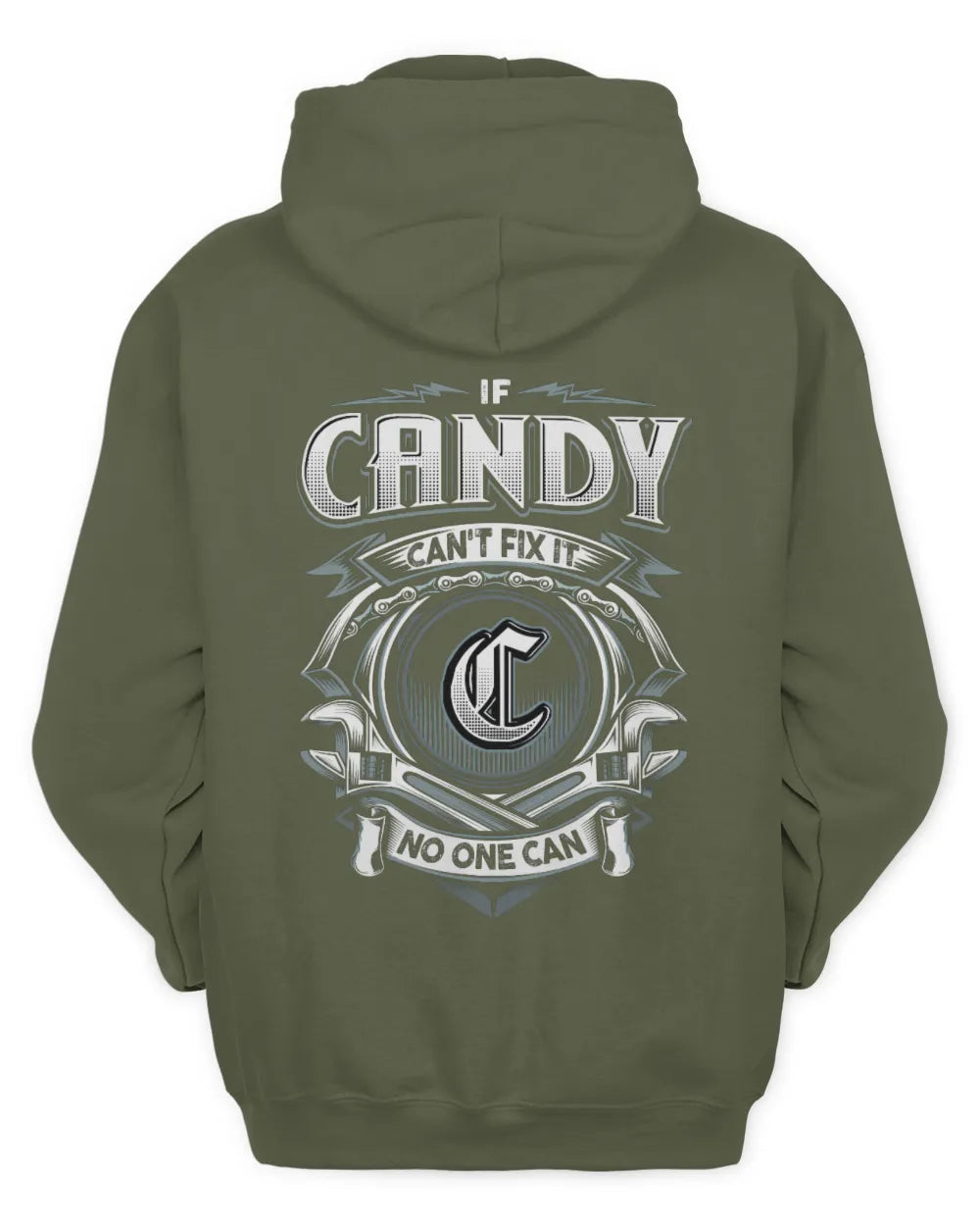 CANDY AP81-K4-626 - Personalized Ahmed Quote Apparel “If Ahmed Can't Fix It, No One Can” - Unisex Hoodie - Military Green