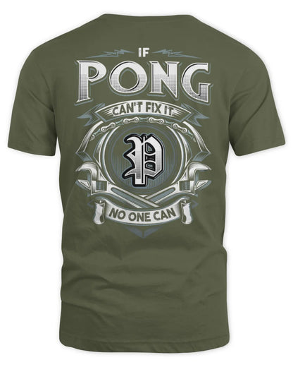 PONG AP81-K4-626 - Personalized Ahmed Quote Apparel “If Ahmed Can't Fix It, No One Can” - Unisex Standard T-Shirt - Military Green
