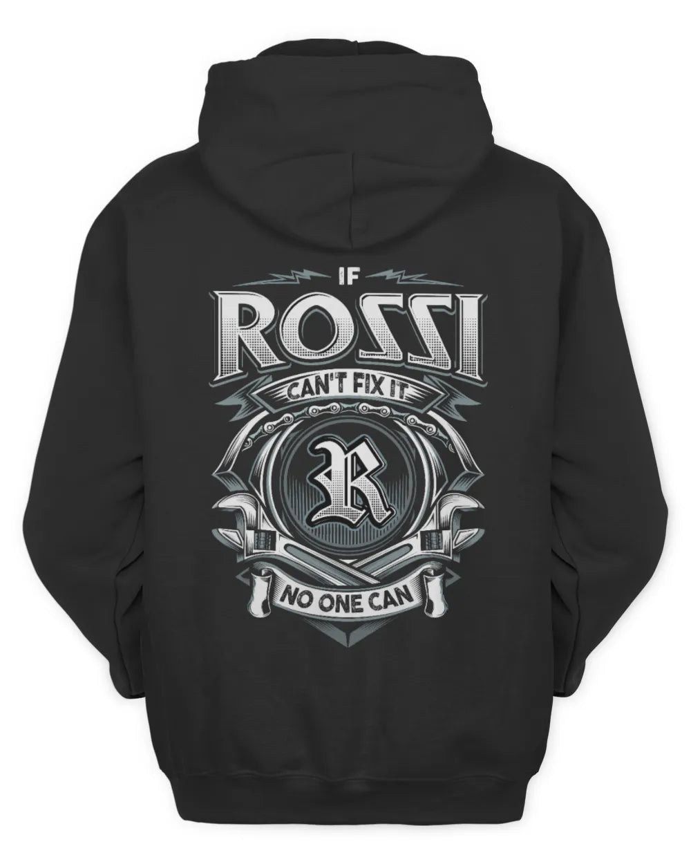 ROSSI AP81-K4-626 - Personalized Ahmed Quote Apparel “If Ahmed Can't Fix It, No One Can” - Unisex Hoodie - Black