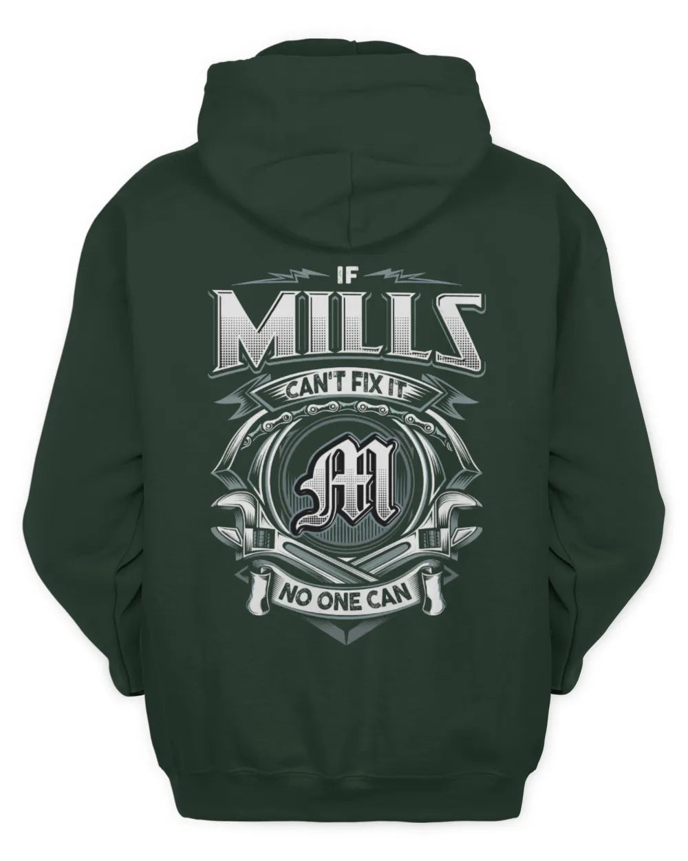MILLS AP81-K4-626 - Personalized Ahmed Quote Apparel “If Ahmed Can't Fix It, No One Can” - Unisex Hoodie - Forest Green