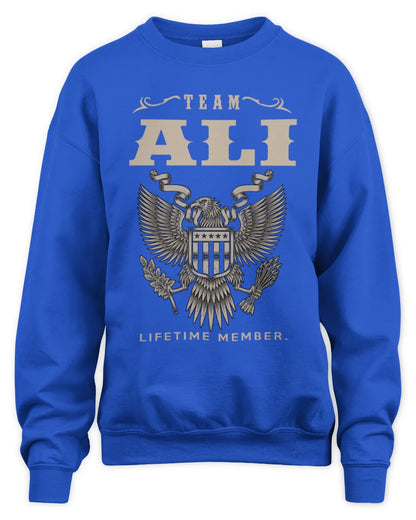ALI TP06-K82 – Personalized Classic Style Apparel “Team NAME Lifetime Member” - Unisex Sweatshirt - Royal
