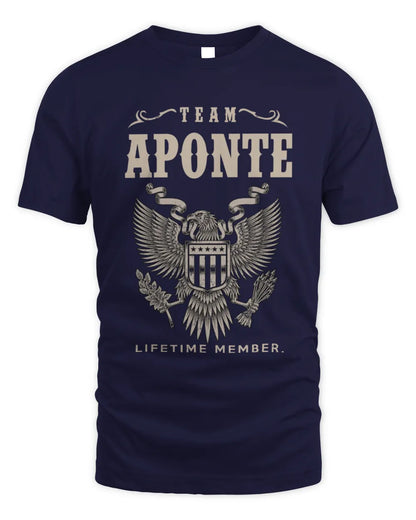 APONTE TP06-K82 – Personalized Classic Style Apparel “Team NAME Lifetime Member” - Unisex Standard T-Shirt - Navy
