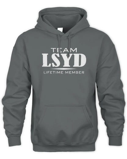 LSYD BL62-K4-128 - Personalized “Team NAME Lifetime Member” - Unisex Hoodie - Charcoal
