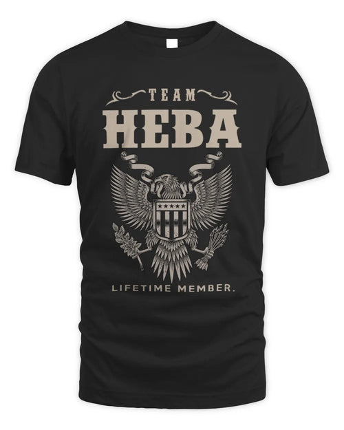 HEBA TP06-K82 – Personalized Classic Style Apparel “Team NAME Lifetime Member” - Unisex Standard T-Shirt - Black