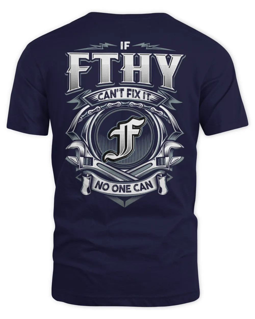 FTHY AP81-K4-626 - Personalized Ahmed Quote Apparel “If Ahmed Can't Fix It, No One Can” - Unisex Standard T-Shirt - Navy