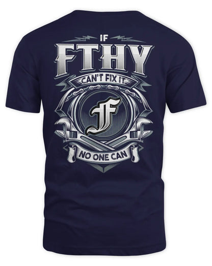 FTHY AP81-K4-626 - Personalized Ahmed Quote Apparel “If Ahmed Can't Fix It, No One Can” - Unisex Standard T-Shirt - Navy