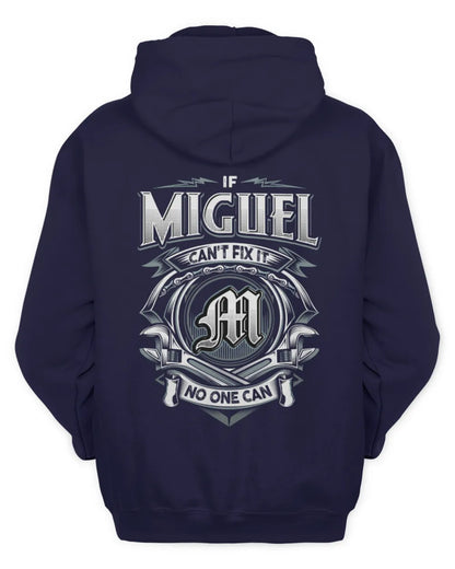 MIGUEL AP81-K4-626 - Personalized Ahmed Quote Apparel “If Ahmed Can't Fix It, No One Can” - Unisex Hoodie - Navy
