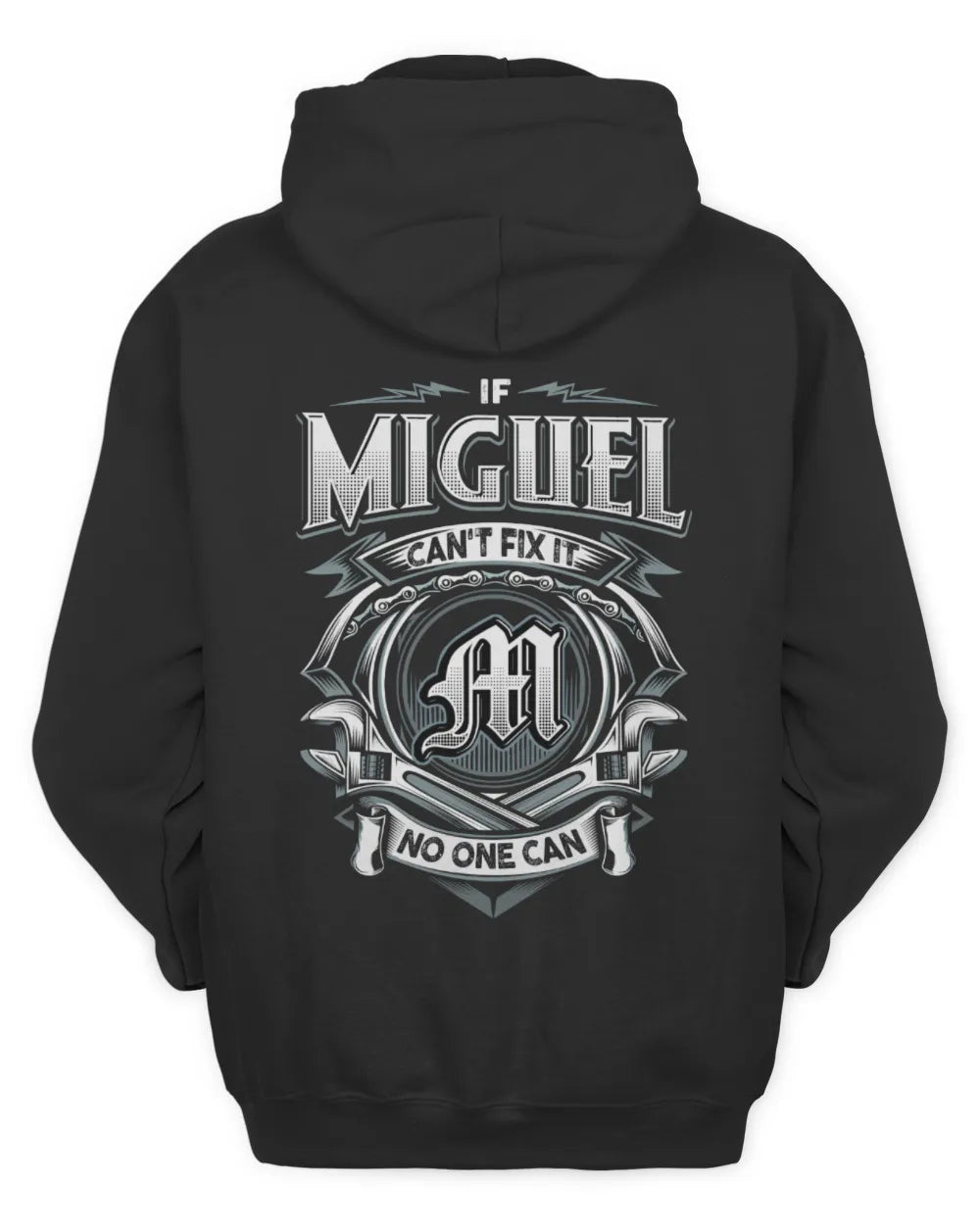 MIGUEL AP81-K4-626 - Personalized Ahmed Quote Apparel “If Ahmed Can't Fix It, No One Can” - Unisex Hoodie - Black
