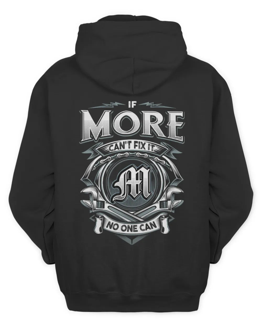 MORE AP81-K4-626 - Personalized Ahmed Quote Apparel “If Ahmed Can't Fix It, No One Can” - Unisex Hoodie - Black