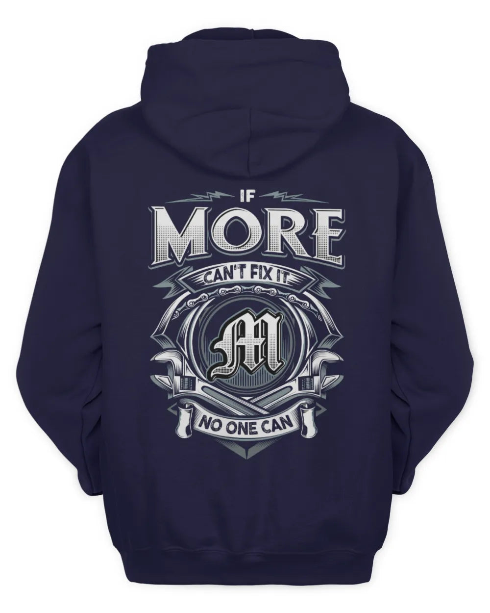 MORE AP81-K4-626 - Personalized Ahmed Quote Apparel “If Ahmed Can't Fix It, No One Can” - Unisex Hoodie - Navy