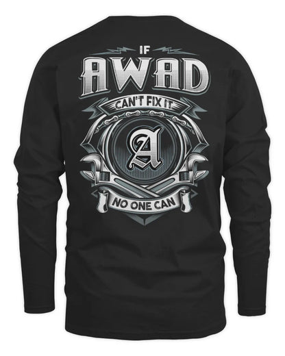 AWAD AP81-K4-626 - Personalized Ahmed Quote Apparel “If Ahmed Can't Fix It, No One Can” - Men's Long Sleeved T-Shirt - Black