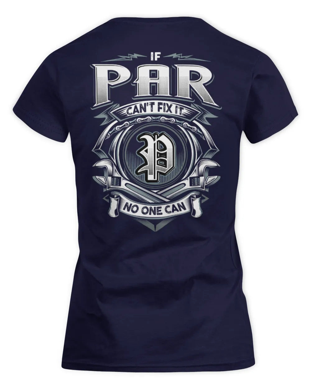 PAR AP81-K4-626 - Personalized Ahmed Quote Apparel “If Ahmed Can't Fix It, No One Can” - Women's Standard T-Shirt - Navy