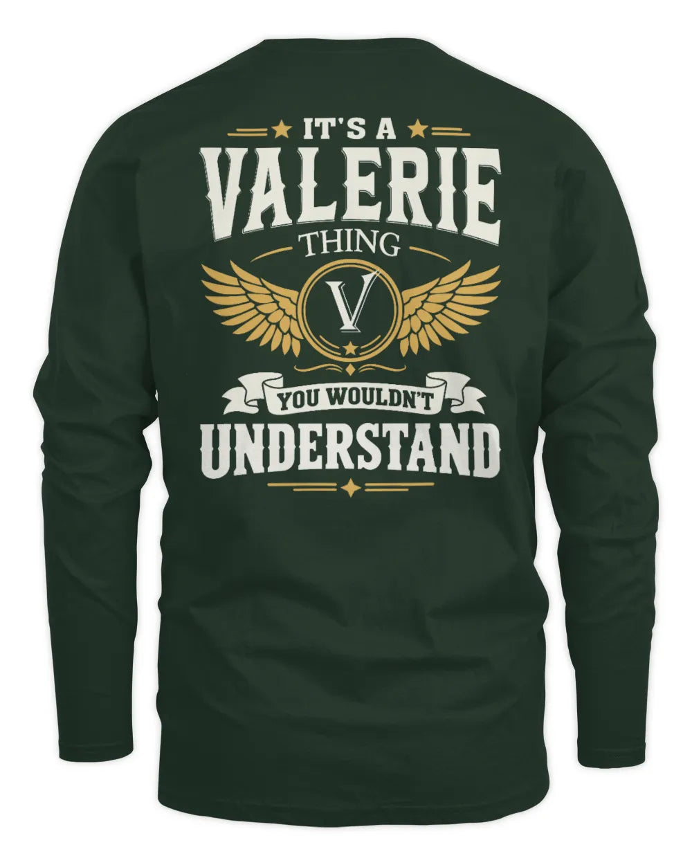 VALERIE KT06-M008 It’s a [NAME] Thing – You Wouldn’t Understand | Personalized Vintage T-Shirt - Men's Long Sleeved T-Shirt - Forest Green