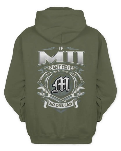 MII AP81-K4-626 - Personalized Ahmed Quote Apparel “If Ahmed Can't Fix It, No One Can” - Unisex Hoodie - Military Green