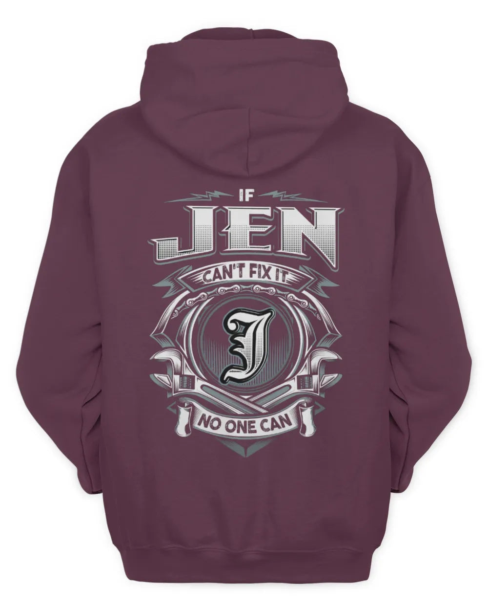 JEN AP81-K4-626 - Personalized Ahmed Quote Apparel “If Ahmed Can't Fix It, No One Can” - Unisex Hoodie - Maroon