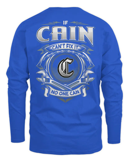 CAIN AP81-K4-626 - Personalized Ahmed Quote Apparel “If Ahmed Can't Fix It, No One Can” - Men's Long Sleeved T-Shirt - Royal