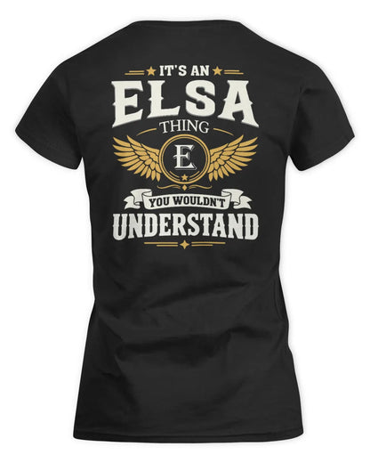 ELSA KT06-M008 It’s a [NAME] Thing – You Wouldn’t Understand | Personalized Vintage T-Shirt - Women's Standard T-Shirt - Black