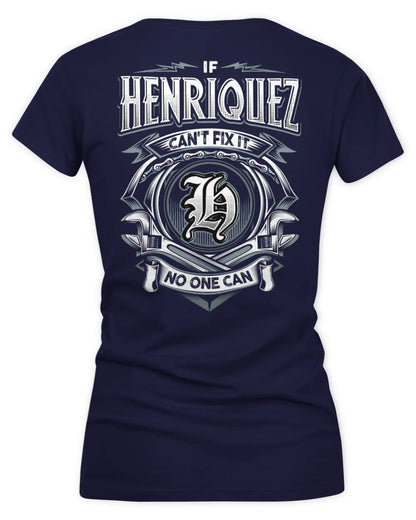 HENRIQUEZ AP81-K4-626 - Personalized Ahmed Quote Apparel “If Ahmed Can't Fix It, No One Can” - Women's V-Neck T-Shirt - Navy