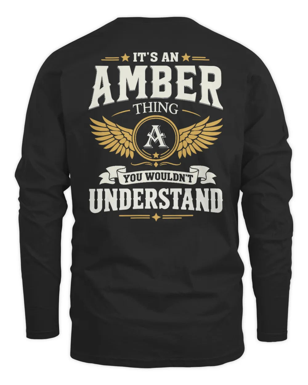 AMBER KT06-M008 It’s a [NAME] Thing – You Wouldn’t Understand | Personalized Vintage T-Shirt - Men's Long Sleeved T-Shirt - Black