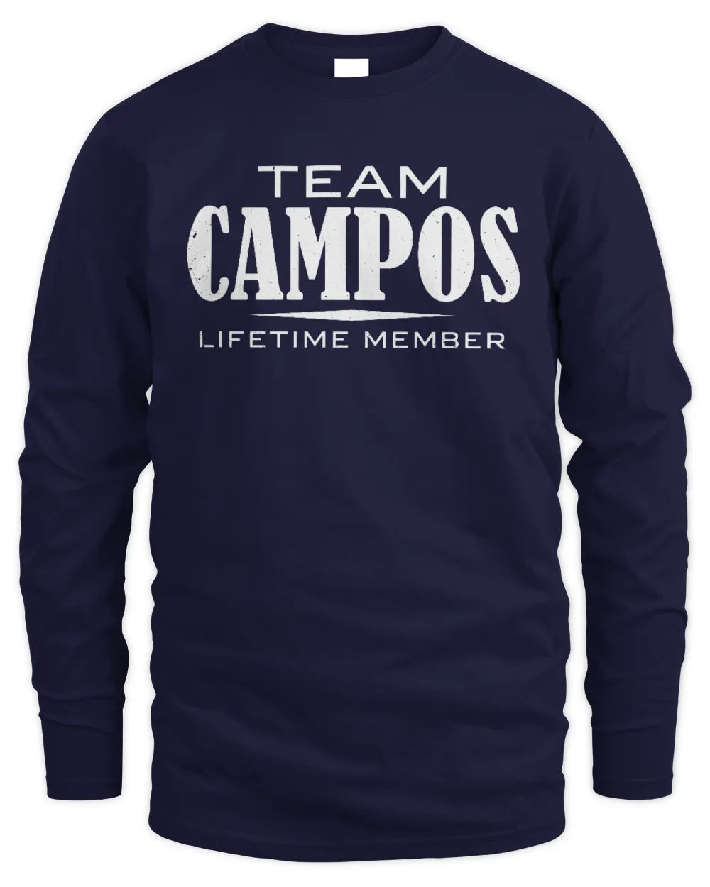 CAMPOS BL62-K4-128 - Personalized “Team NAME Lifetime Member” - Men's Long Sleeved T-Shirt - Navy