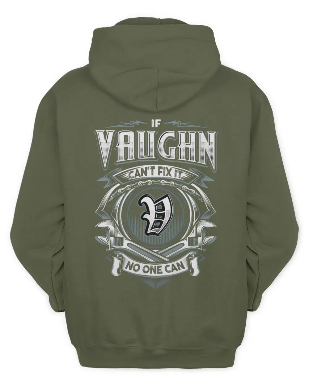 VAUGHN AP81-K4-626 - Personalized Ahmed Quote Apparel “If Ahmed Can't Fix It, No One Can” - Unisex Hoodie - Military Green