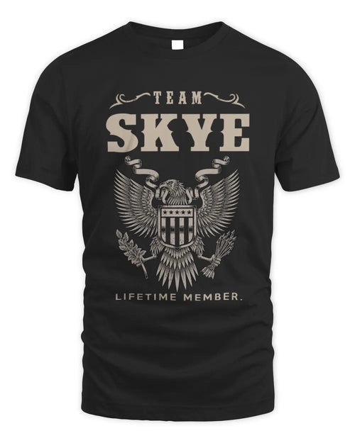 SKYE TP06-K82 – Personalized Classic Style Apparel “Team NAME Lifetime Member” - Unisex Standard T-Shirt - Black