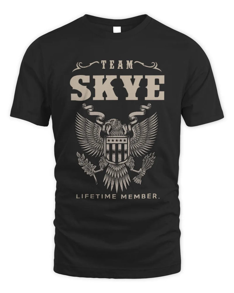SKYE TP06-K82 – Personalized Classic Style Apparel “Team NAME Lifetime Member” - Unisex Standard T-Shirt - Black