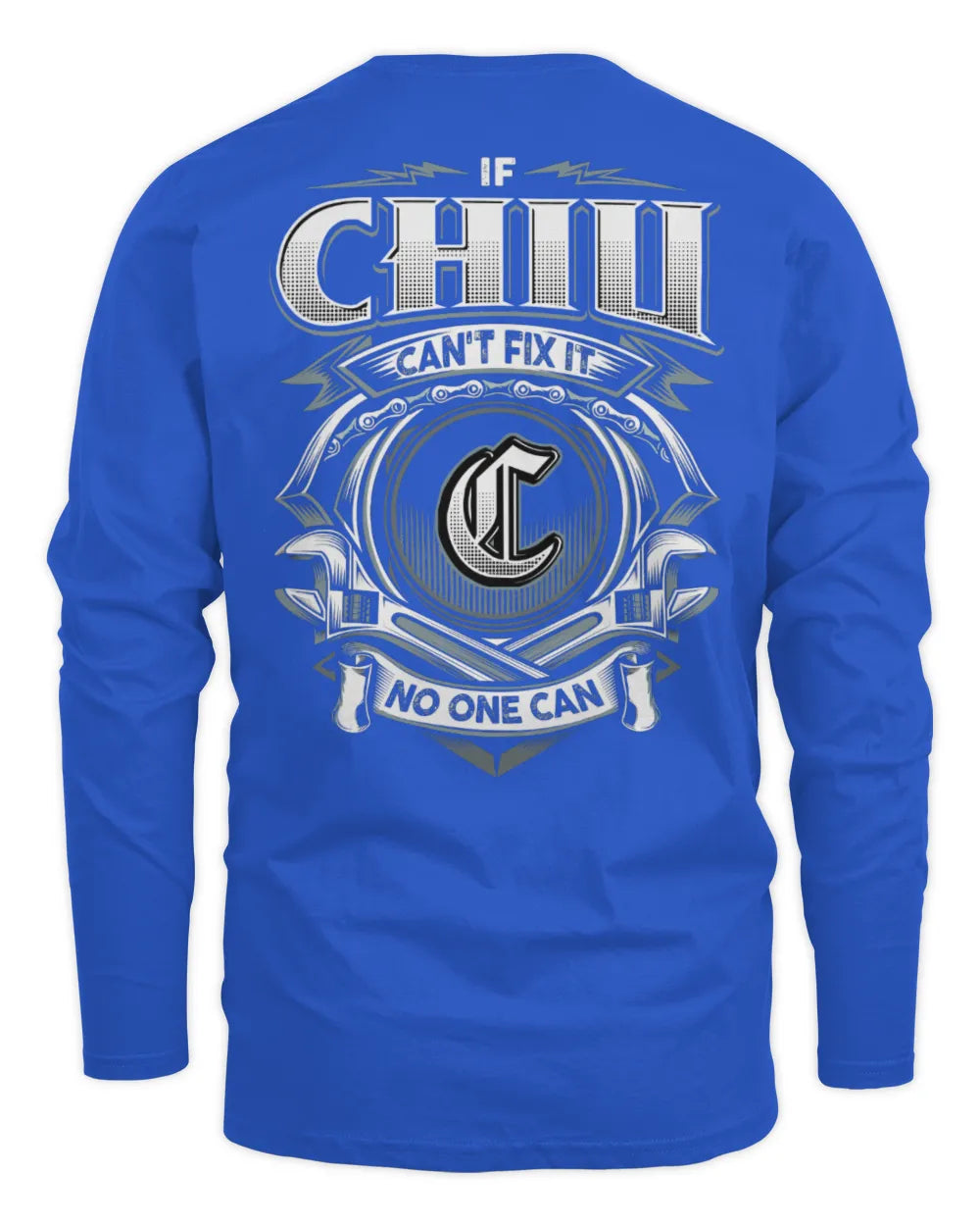 CHIU AP81-K4-626 - Personalized Ahmed Quote Apparel “If Ahmed Can't Fix It, No One Can” - Men's Long Sleeved T-Shirt - Royal