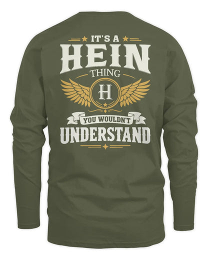 HEIN KT06-M008 It’s a [NAME] Thing – You Wouldn’t Understand | Personalized Vintage T-Shirt - Men's Long Sleeved T-Shirt - Military Green