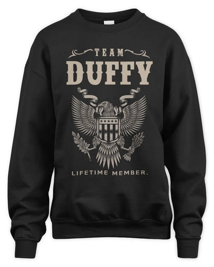 DUFFY TP06-K82 – Personalized Classic Style Apparel “Team NAME Lifetime Member” - Unisex Sweatshirt - Black