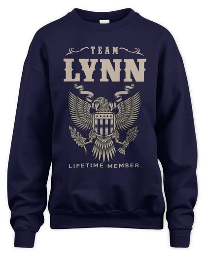 LYNN TP06-K82 – Personalized Classic Style Apparel “Team NAME Lifetime Member” - Unisex Sweatshirt - Navy