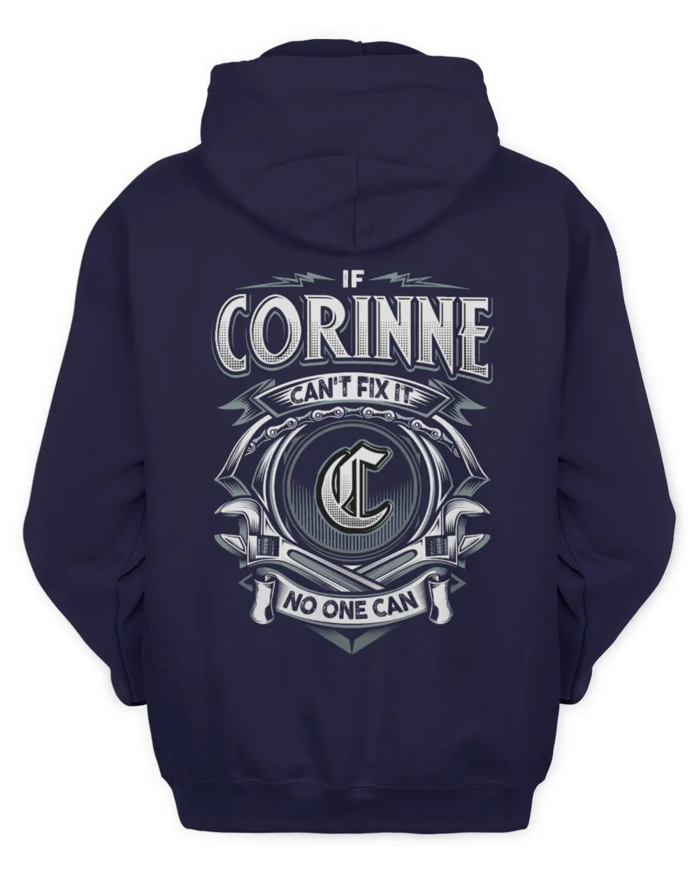 CORINNE AP81-K4-626 - Personalized Ahmed Quote Apparel “If Ahmed Can't Fix It, No One Can” - Unisex Hoodie - Navy